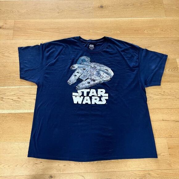 Jerry Leigh Star Wars Millennium Falcon Tee in Navy Blue - Picture 1 of 10